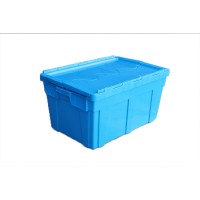 Stackable & Nestable Large Plastic Moving storage Crate with lid