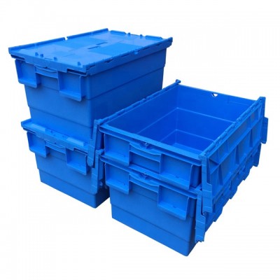 600*400*365mm Customize crates plastic Stackable Plastic Crate with lid