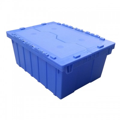 540*393*255mm Hot sale cheap logistics transport plastic storage box crate with lid